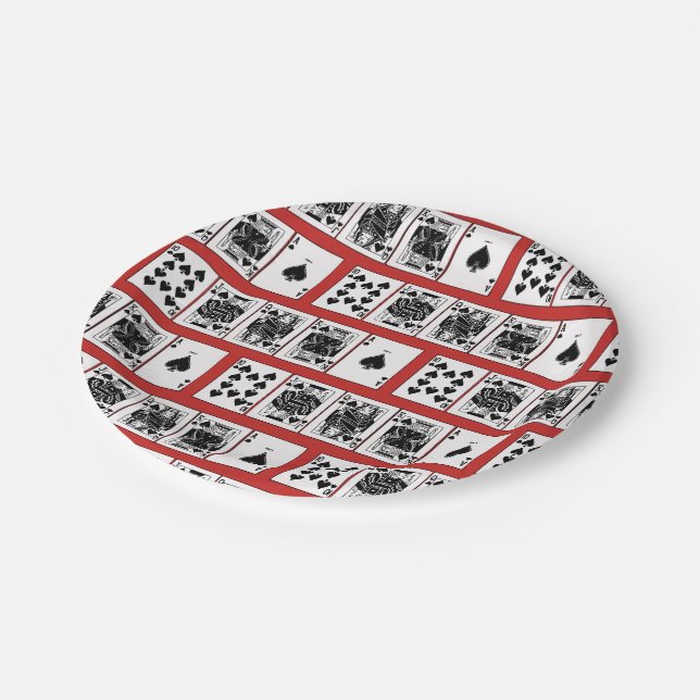 Prato De Papel Casino Night Poker Royal Hetero Flush Spades (Inclinado)