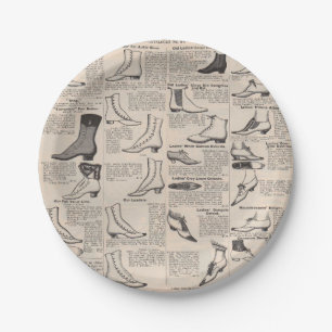 Prato De Papel Catálogo de propaganda de Calçado antigo