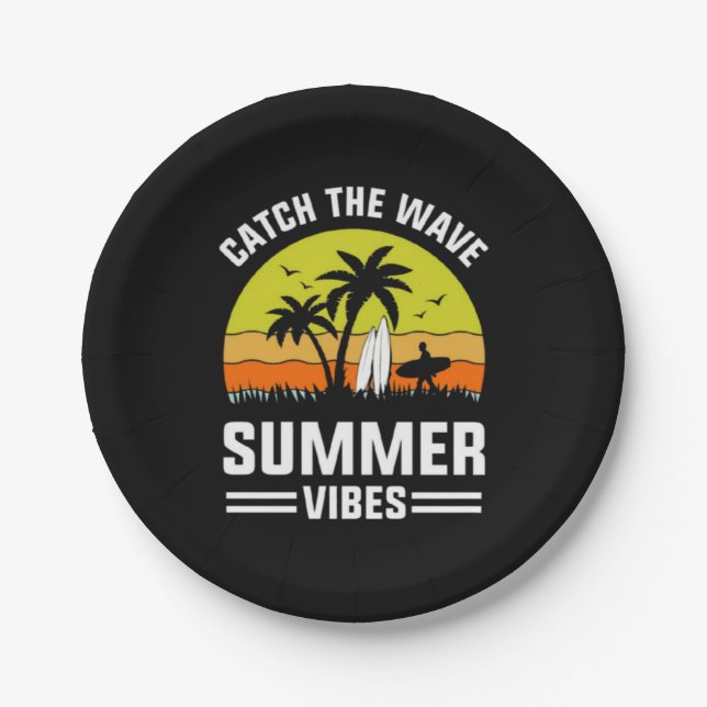 Prato De Papel Catch The Wave Summer Vibes-64193 (Frente)