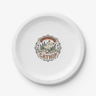 Prato De Papel Catnip Gato Catnip Camisa Arte Vetorial Vintage De