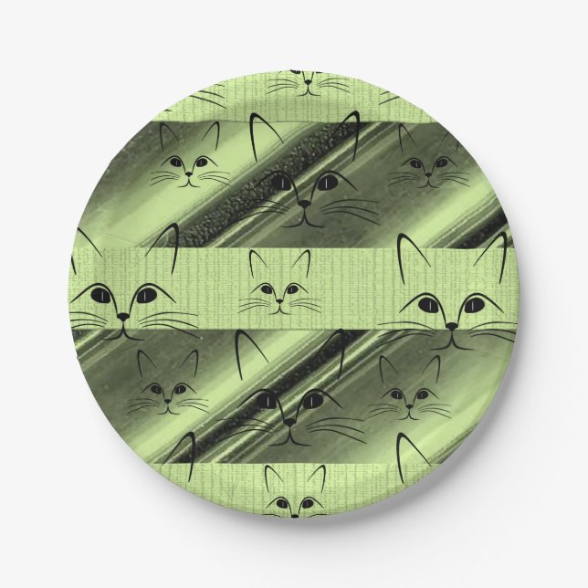 Prato De Papel Cats de placas de papel (Frente)