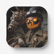 Cavaleiro Abóbora de Halloween Steampunk