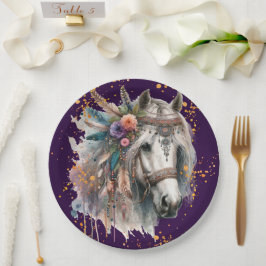Prato De Papel Cavalo Boho Lindo