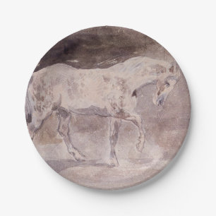 Prato De Papel Cavalo Branco (por Eugene Delacroix)