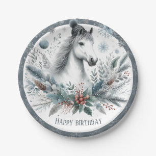 Prato De Papel Cavalo das Víblias de inverno - Aniversário