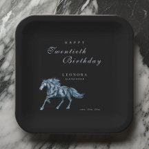 Cavalo Místico de Aquarela QUALQUER Festa de anive