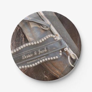 Prato De Papel Cavalo Ocidental do Casamento Russo