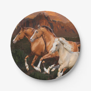 Prato De Papel Cavalos Selvagens