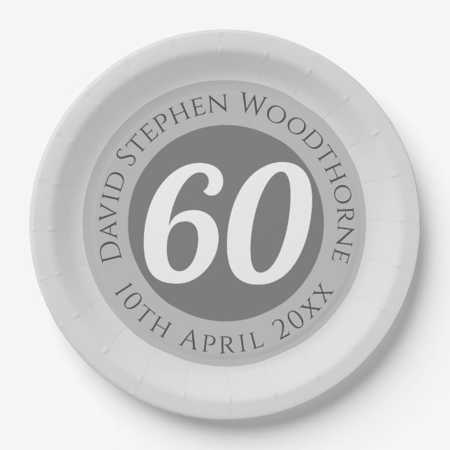 Prato De Papel Celebração comemorativa de aniversário personaliza (Frente)