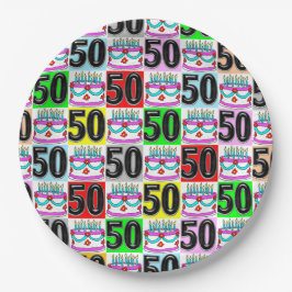 PRATO DE PAPEL CELEBRAÇÃO DE 50 ANOS