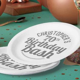 Prato De Papel Celebração de 70 de Aniversário da Idade