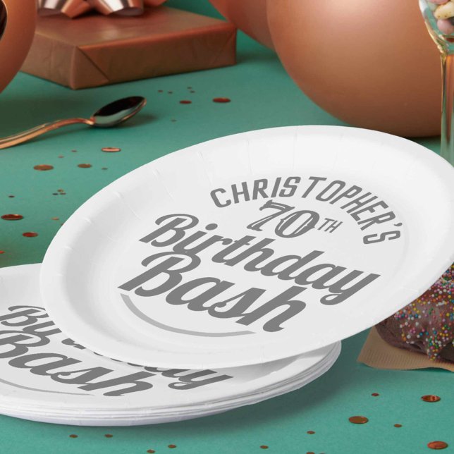 Prato De Papel Celebração de 70 de Aniversário da Idade (Criador carregado)