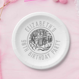 Prato De Papel Celebração de 90 de Aniversário da Idade