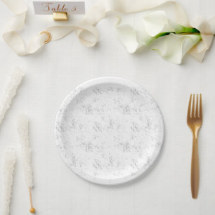 Prato De Papel Celebração de Casamento Romântico de Luxo Design