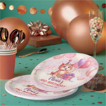 Celebração de Kitty Cat Plate de Papelão de Aniver