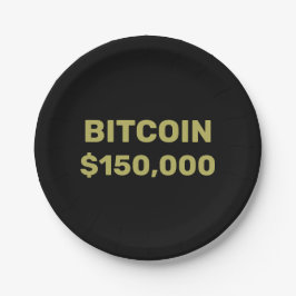 Prato De Papel Celebração do Bitcoin 150000