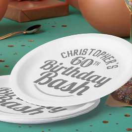 Prato De Papel Celebração dos 60 anos de idade