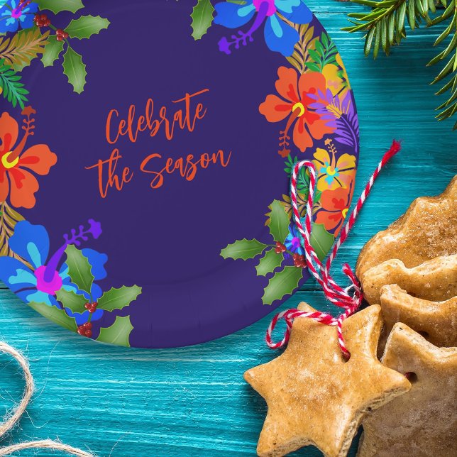 Prato De Papel Celebração Havaiana de Luau Holiday (Criador carregado)