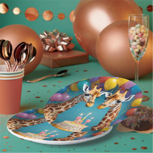 Prato De Papel **"Celebrações Altas: Bacia de Aniversário de Uma 