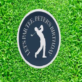 Prato De Papel Celebrar um aniversário de pedra com um Golf-Theme