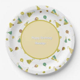 Prato De Papel Celebrate Adult Birthday Silhouette Pattern
