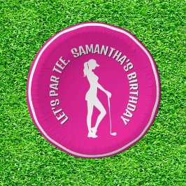 Prato De Papel Celebre uma Festa de aniversário rosa!