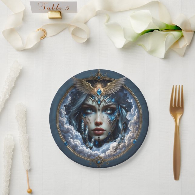 Prato De Papel Celestia – Guardiã do Céu Infinito.  (Casamento)