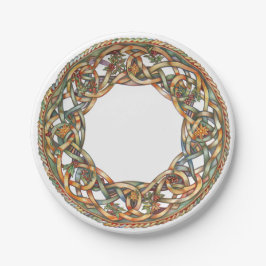 Prato De Papel Celtic Knotwork e Sun Symbols Litha