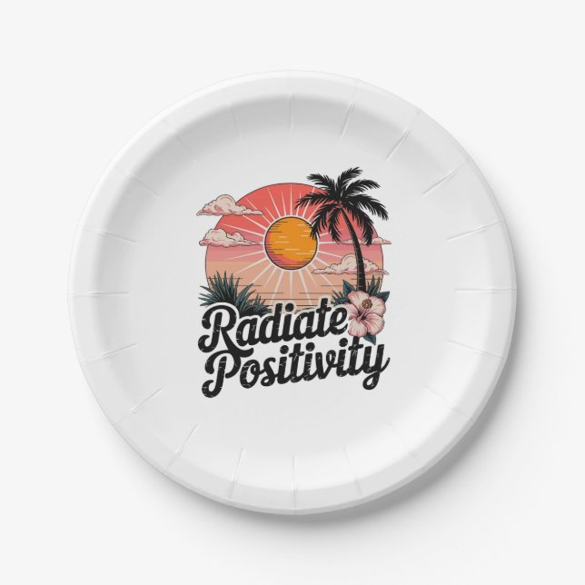 Prato De Papel Cena Positiva Sunny (Frente)