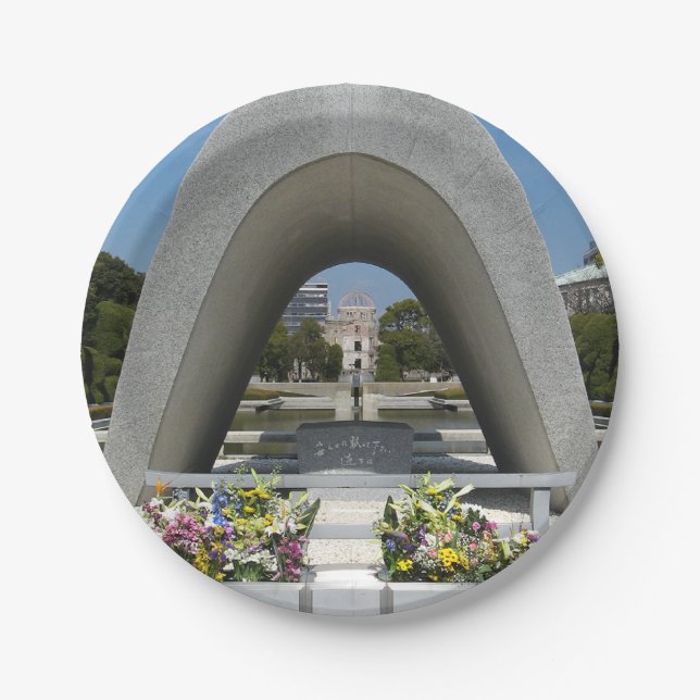 Prato De Papel Cenotaph Memorial Hiroshima (Frente)
