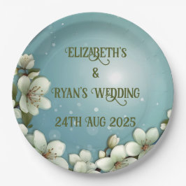 Prato De Papel Cereja Whimsical floresce com Sparkles