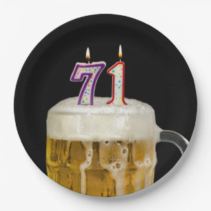Prato De Papel Cerveja de aniversário de 711 ruas em placas pret