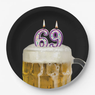 Prato De Papel Cerveja de aniversário de 96° aniversário em chapa