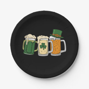 Prato De Papel Cerveja Irlandesa Bandeira da Irlanda Dia de São P