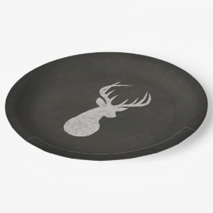 Prato De Papel Cervos com o desenho de giz dos Antlers