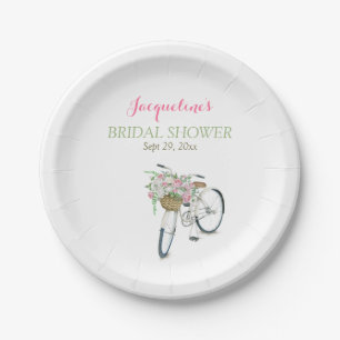 Prato De Papel Cesta de bicicleta vintage rosa antigo rosas cor-d