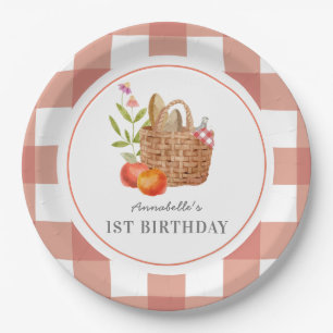 Prato De Papel Cesta de Picnic Red GIngham - Pasta de Papel de An