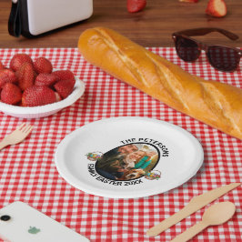 Prato De Papel Cesto de Ovos de Fotografia da Páscoa Personalizad