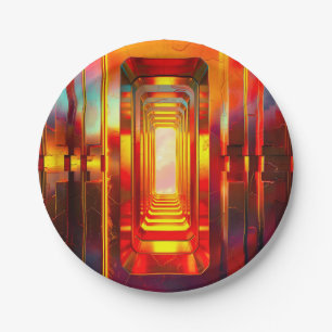 Prato De Papel Céu Celestial Metálico