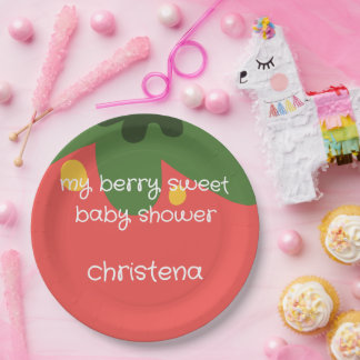 Prato De Papel Chá de Bebê Berry Sweet