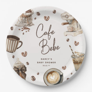 Prato De Papel Chá de Bebê Café Bebe' Aquarela
