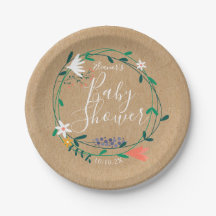 Chá de Bebê com Grinalda Floral / Sprinkle Rústico