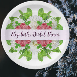 Prato De Papel Chá de Bebê da Garden Dahlia