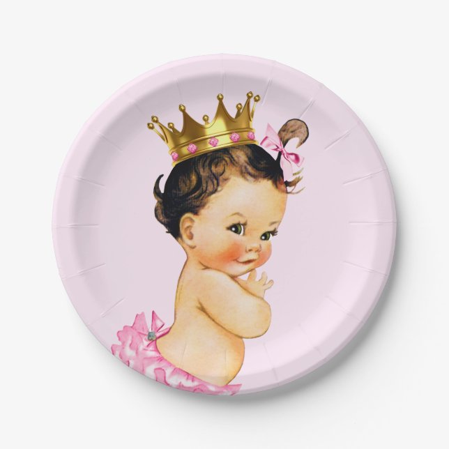 Prato De Papel Chá de Bebê da Princesa Fofa (Frente)