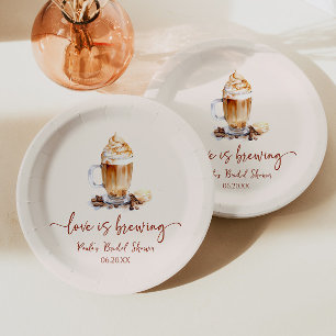 Prato De Papel Chá de Bebê de Grãos de Café Love Is Brewing
