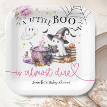 Chá de Bebê de Halloween da Pequena Boo Rosa