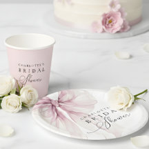 Chá de Bebê de Noiva com Arco de Aquarela Rosa