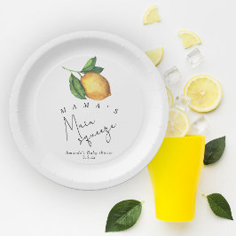 Prato De Papel Chá de bebê do Lemon baby, o grande amor da mamãe
