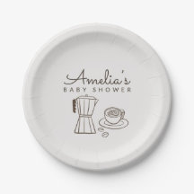 Chá de Bebê Minimalista com tema de Café