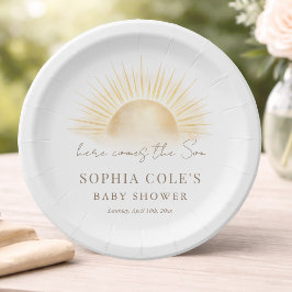 Prato De Papel Chá de Bebê Moderno do Tipo Boêmio "Aqui Vem o Fil